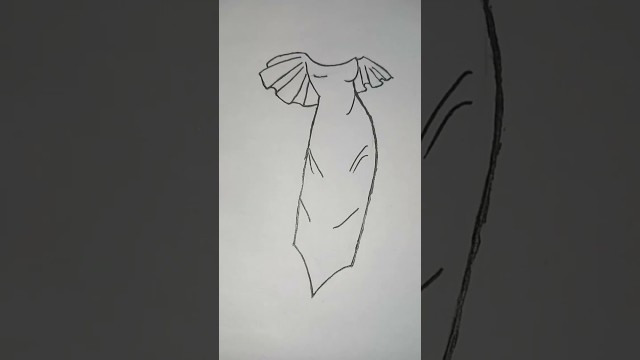 'Simple illustration dress design|| #drawing #fashion #shorts #trending'