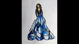 '#shorts#drawing pictures #dress drawing  #dress design drawing #fashion design#fashion illustration'