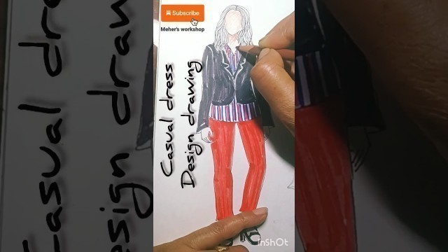 'Fashion model illustration #dress #style #design #drawing #art #sketch #ytshorts #shorts'