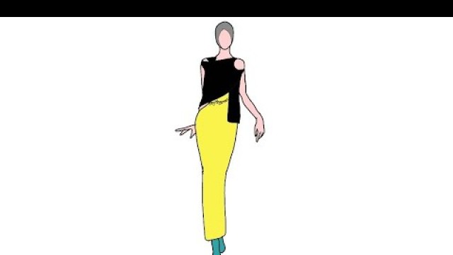 'fashion illustration sketch #shorts #youtube #trend #style spring collection'
