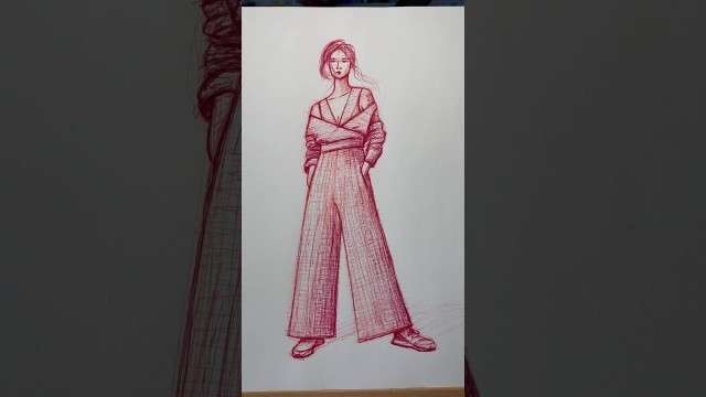 'Fashion Sketch With Pens'