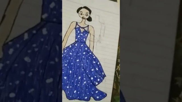 'fashion design gaaun #viral #shorts #drawing #artwork # sakshi sharma'