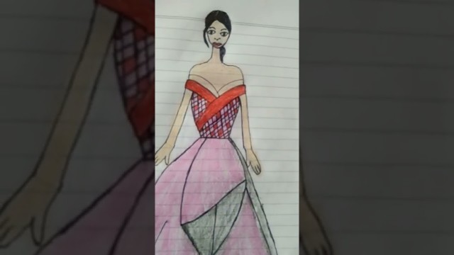 'fashion design gaaun #viral #shorts #artwork #drawing # sakshi sharma'