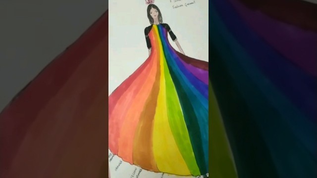 'Fashion Illustration l Colour Wheel Garment l Creative idea l fashion Design course students Learn'