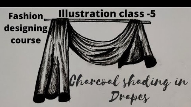 'Fashion designer drawing | charcoal shading in drapes #shorts'