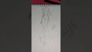 'fashion illustration sketch #shortvideo #art #trendingshorts #youtubeshorts #ytshorts'