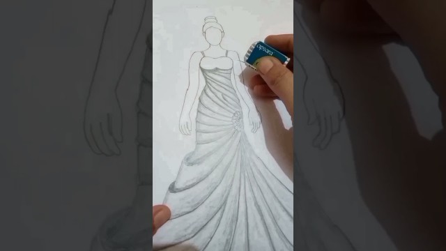 'Fashion design art | dress drawing | #shorts'