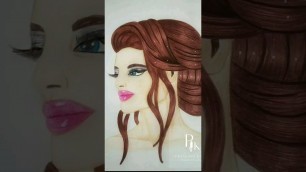 '3/4 fashion face illustration fashion drawing,how to draw,fashion design'
