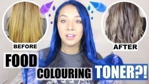 'FOOD COLOURING HAIR TONER! DOES IT WORK?| ThoseRosieDays'