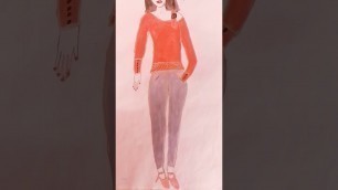 'fashion designer drawing Amazon top'