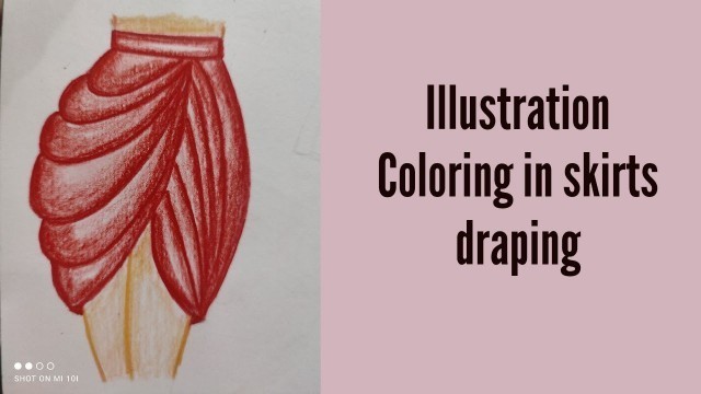 'Fashion illustration | Designer drawing | learn to color in skirts #shorts'