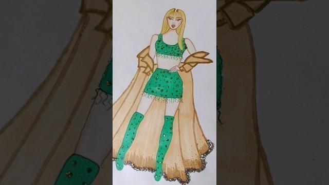 'FASHION ILLUSTRATIONS #sketch #design #tiktok #art #easy #gucci #prada #easydrawing  #taylorswift'