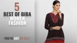'Biba Women Fashion [2018 Best Sellers]: BIBA Women\'s Straight Kurti 32 Black'