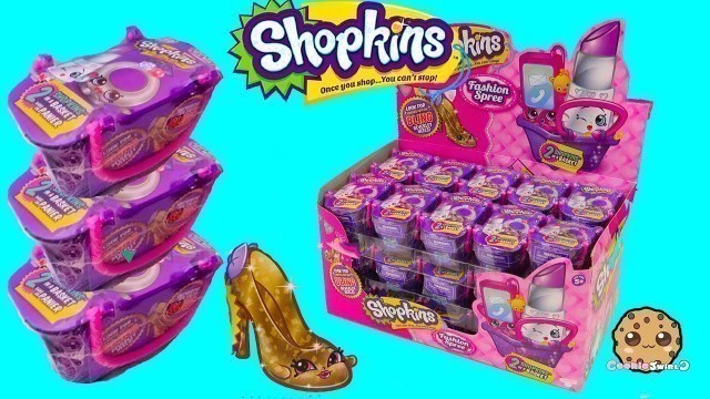 'Shopkins FASHION SPREE Blind Bag Box Unboxing Season 1 , 2 , 3 Exclusive Colors - Cookieswirlc Video'