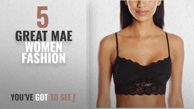 'Mae Women Fashion [2018 Best Sellers]: Mae Women\'s Lace Padded Bralette, Black, Small'