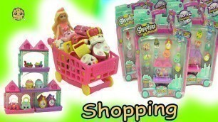 'Barbie Fills Up Shopping Cart With World Vacation Shopkins Season 8 At Small Mart'