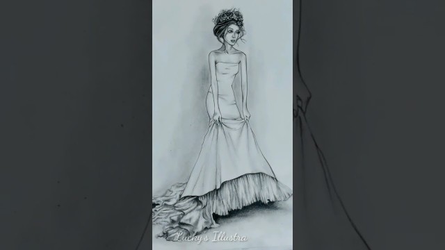 'pencil sketch | #fashion #shorts #shortvideo #tutorial #art'