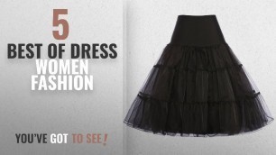 'Dress Women Fashion [2018 Best Sellers]: Women\'s Vintage Black Petticoat, 25\" Length Slip for 50\'s'