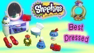 'Shopkins Season 3 Playset Best Dressed Collection Fashion Spree Exclusive Dresser Shoes Toy Video'