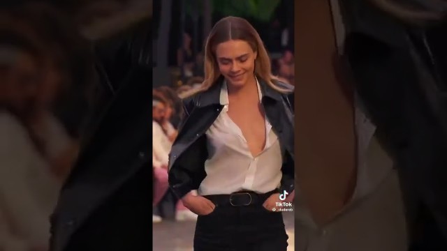 'Cara Delevingne walk for AMI SS23 #caradelevingne #supermodel #runway'