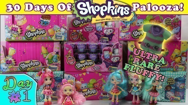 '30 Days Of Shopkins Palooza #1 Fashion Spree Blind Basket - Ultra Rare Fluffy Unboxing'