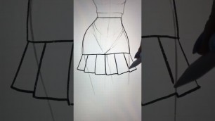 'how to draw skirt ✨✨#art #illustration #shorts #drawing #fashion #sketch #photoshop #like #painting'