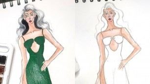 'fashion croquis drawing step by step using the 9 heads method'