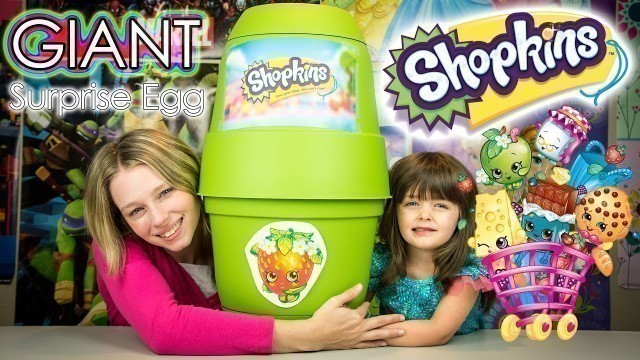 'SHOPKINS GIANT SURPRISE EGG | Shopkins Season 3 Blind Baskets & Playsets Opening'