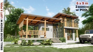 'Ep-17 | 2 BEDROOM SMALL HOUSE DESIGN with LOFT and POOL | House Design Under 1 Million | NEKO ART'