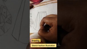 'Drawing for fashion sketch #sketchingarts#designingarts#drawing #sketchingshorts #artist#shorts'