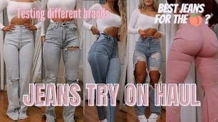 'HUGE jeans TRY ON HAUL| Testing different brands, which fit the best? 2021 review, ASOS, ZARA & MORE'