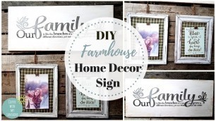 'FARMHOUSE HOME DECOR SIGN PICTURE FRAME | DOLLAR TREE | DECORATING | CRAFTS | WOOD'
