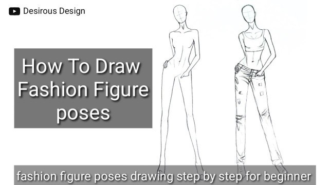 'fashion illustration figure poses drawing | croquis drawing | step by step drawing | fashion |'