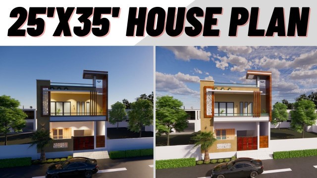 '25x35 3D House Plan | House Design in Revit Architecture | Pts CAD Expert'