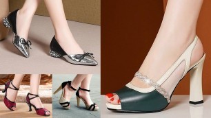 'Top elegant high heel sandals| best slip on shoes| top stylish women shoes sandals|party office wear'