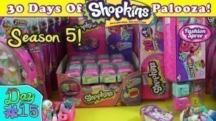 '30 Days Of Shopkins Palooza #15 - Season 5 + Fashion Spree Blind Baskets Opening'