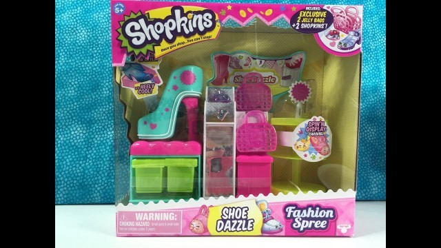 'Shopkins Shoe Dazzle Fashion Spree Playset Season 3 Unboxing Opening Toy Review | PSToyReviews'