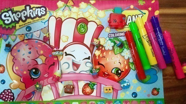 'Shopkins Giant Coloring Craft And Activity Book With Mr Sketch Markers'