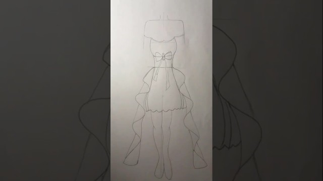 'fashion design dress drawing ll How to draw a girl with beautiful dress for beginners'