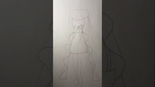 'fashion design dress drawing ll How to draw a girl with beautiful dress for beginners'