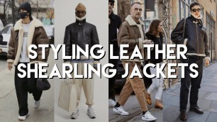 'Men’s Winter 2023 Trends | Leather Shearling Jackets |Winter Outfit Ideas | Fashion Style 2023'