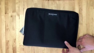 'Balenciaga Pouch ‘black’ | UNBOXING | luxury fashion accessory | 2018'