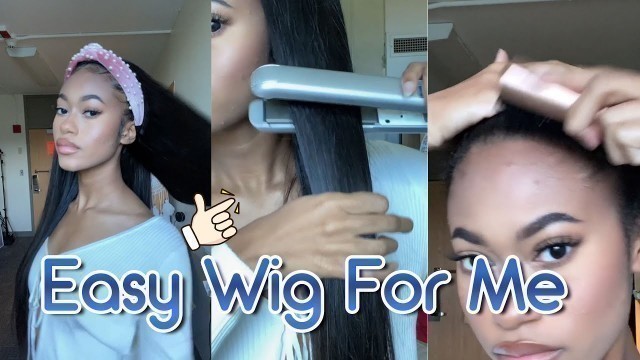 'Glueless Headband Wig Install