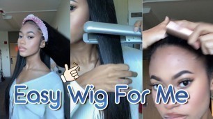 'Glueless Headband Wig Install