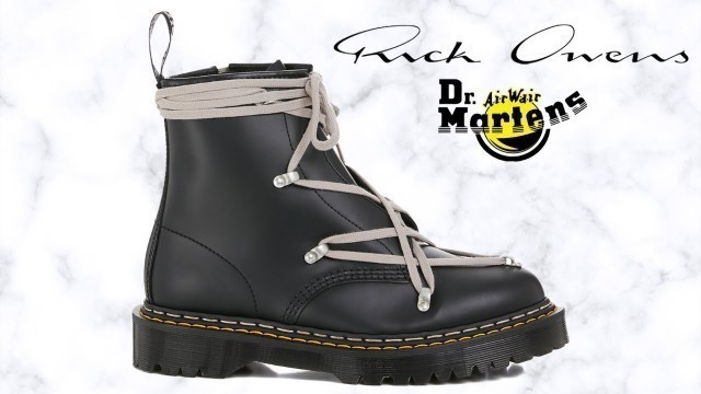 'Rick Owens x Dr. Martens 1460 Bex Leather Lace Up Boots'