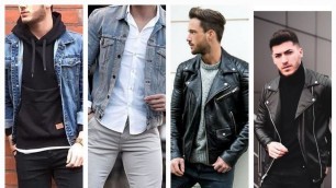 'Jacket for men winter season outfits #wi ter#jacket#jeans #clothing #leatherjacket'