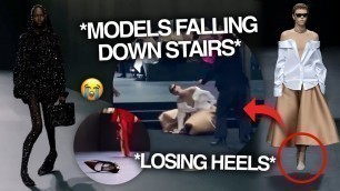 'Valentino\'s recent runway was a DISASTER! (Models losing heels/falling)'