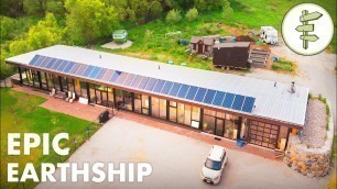 'Man Living in a Sustainable & Innovative Earthship Home - Full Tour'