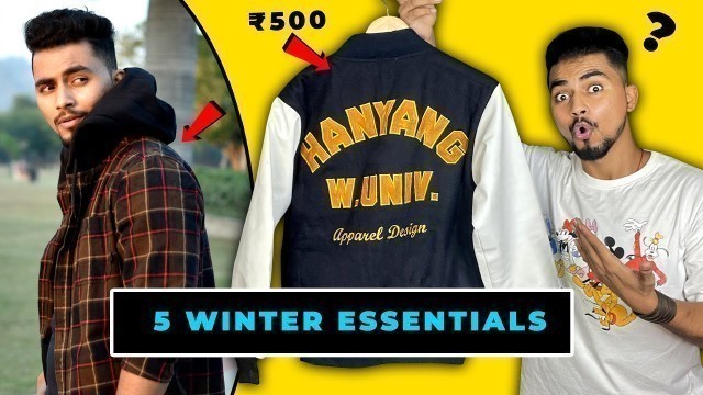 'TOP 5 Winter Essentials EVERY GUY NEEDS | Men\'s Fashion Hindi'