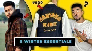 'TOP 5 Winter Essentials EVERY GUY NEEDS | Men\'s Fashion Hindi'